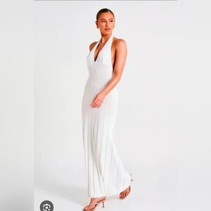 Meshki Ribbed Halter Maxi Dress Size S